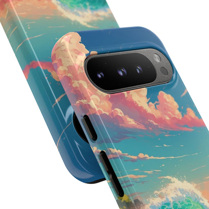 Turquoise Curl Google Pixel 9 Pro Case - Tough