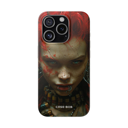 Red Spike Gaze iPhone 15 Pro Case - Soft