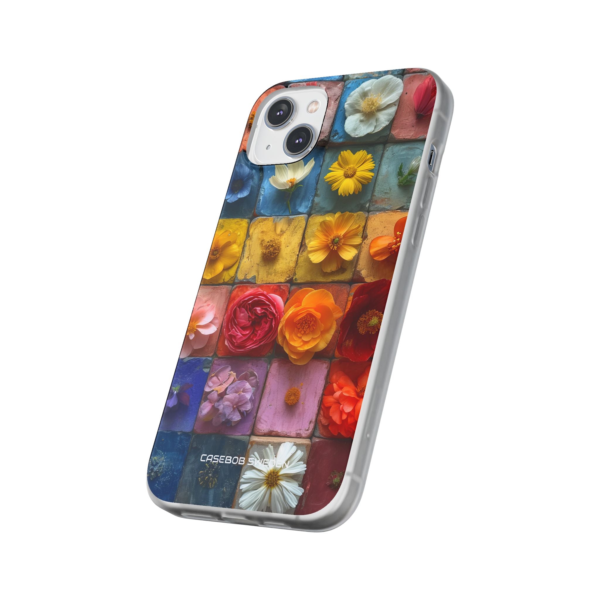 Vibrant Floral Tiles - Flexi iPhone 14 Phone Case