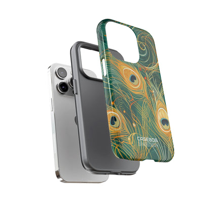 Vibrant Peacock Whirl iPhone 14 - Tough