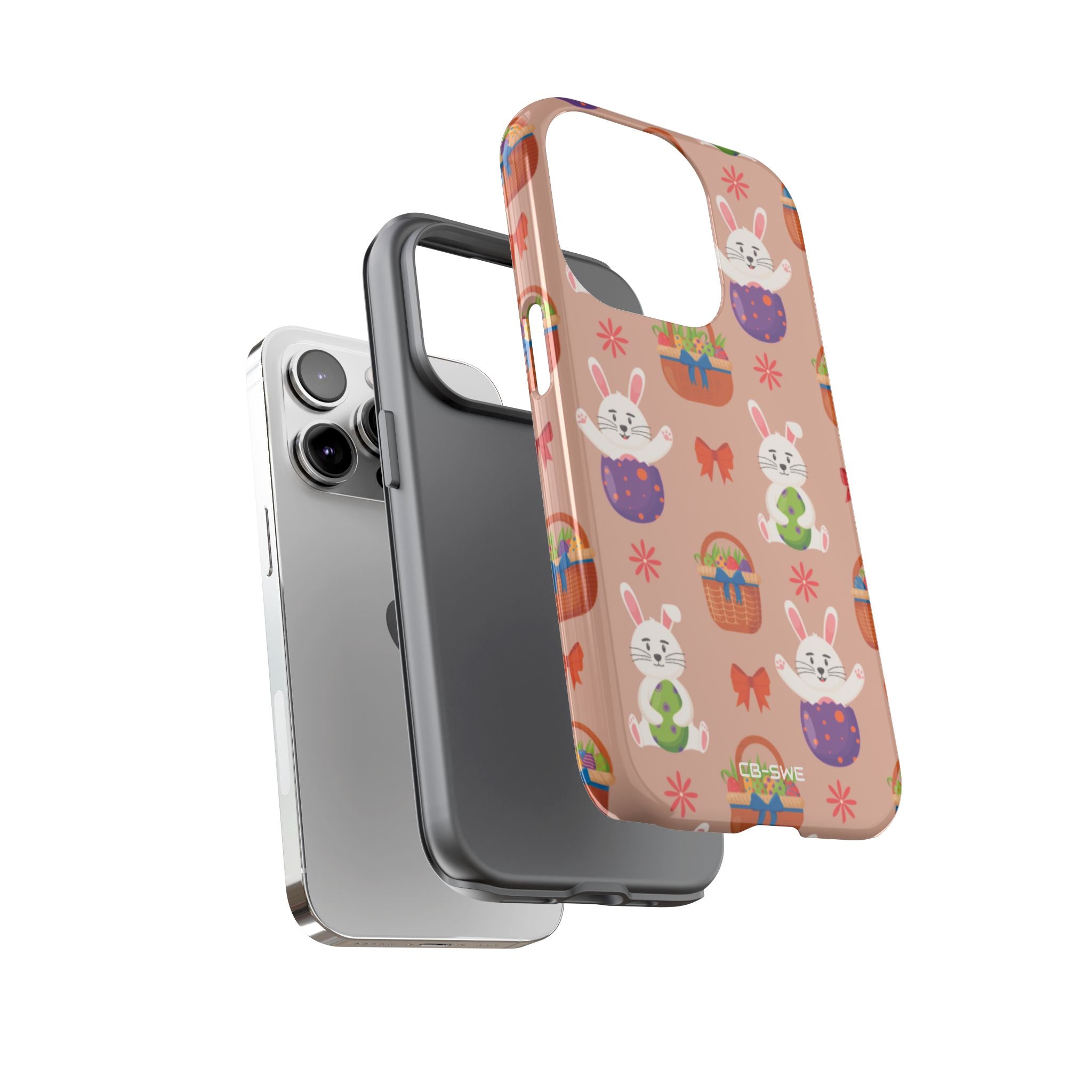 Bunnies Hold Eggs - iPhone Case