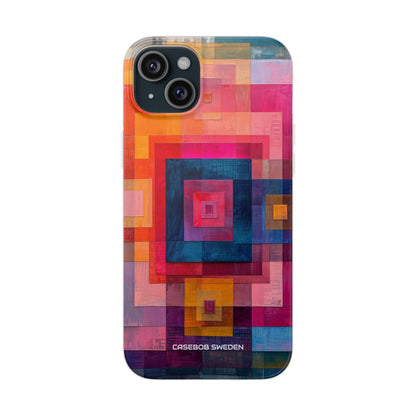 Vibrant Geometry - Flexi iPhone 15 Phone Case