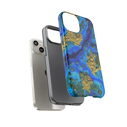 Blue Clear Ocean Ink Art iPhone Case (Protective) Phone Case