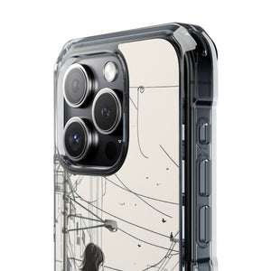 Urban Solitude Sketch - Phone Case for iPhone (Clear Impact - Magnetic)