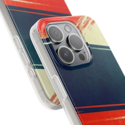 Blue Diagonal Motion iPhone 15 Pro Case - Soft