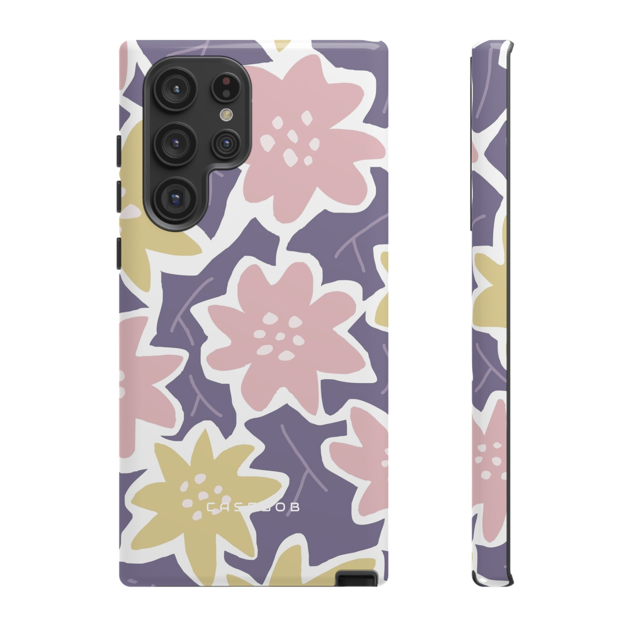 Purple Happy Flower - Protective Phone Case