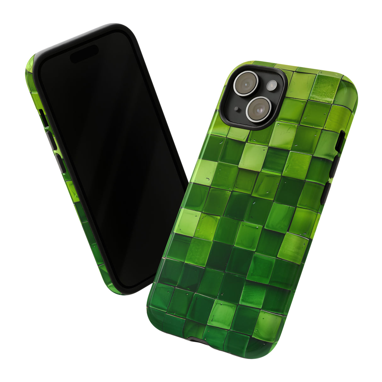 Emerald Square: Green Gradient - Protective Phone Case