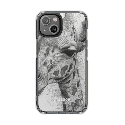 Swirling Giraffe Art iPhone 14 - Impact Clear+