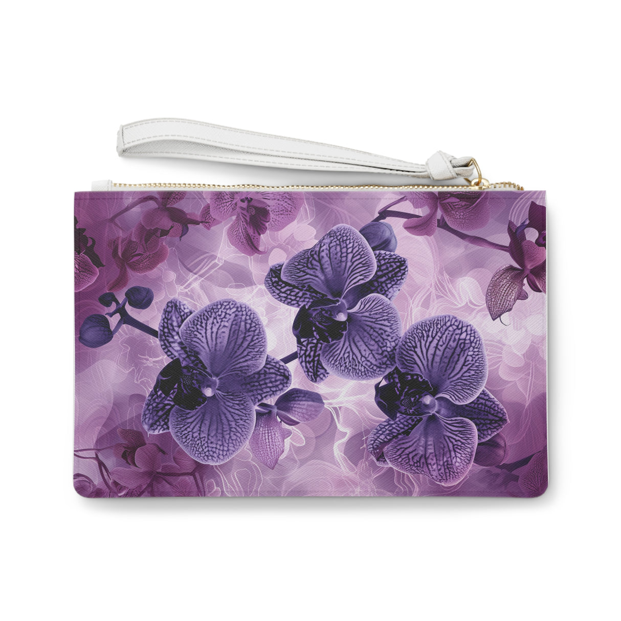 Clutch mit strahlendem Orchideen-Design 