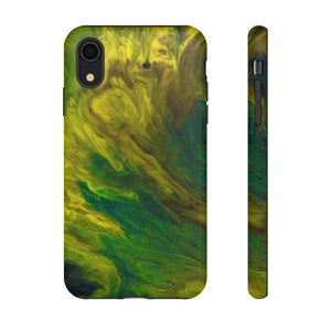 Neon Yellow Ink Art iPhone Case (Protective) iPhone XR Matte Phone Case