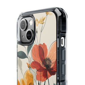 Serene Floral Harmony - Phone Case for iPhone (Clear Impact - Magnetic)