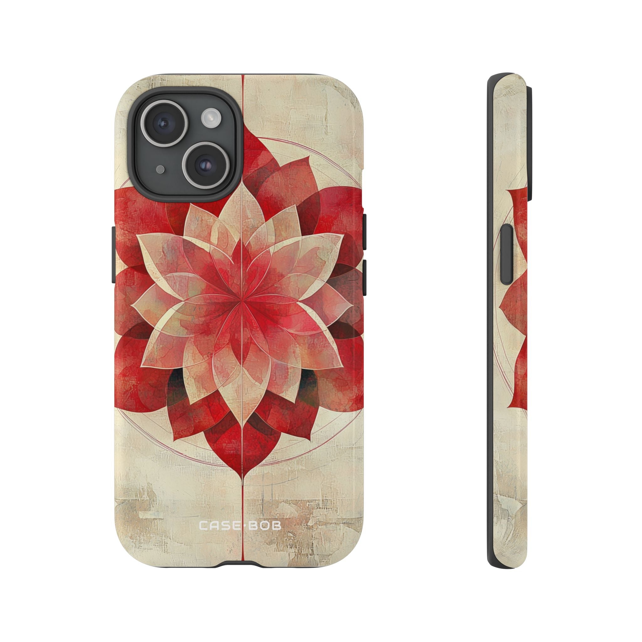 Crimson Bloom iPhone 15 Case - Tough