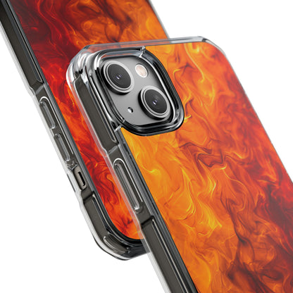 Flaming Energy Swirl iPhone 14 - Impact Clear+