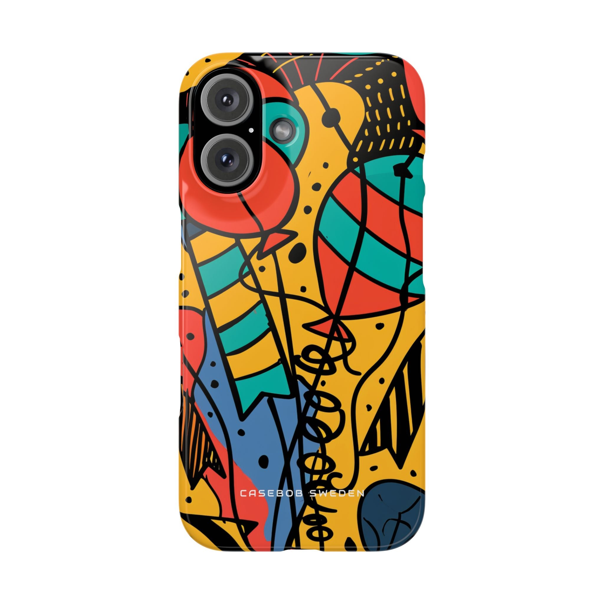 Playful Lines in Motion iPhone 16 - Slim Phone Case