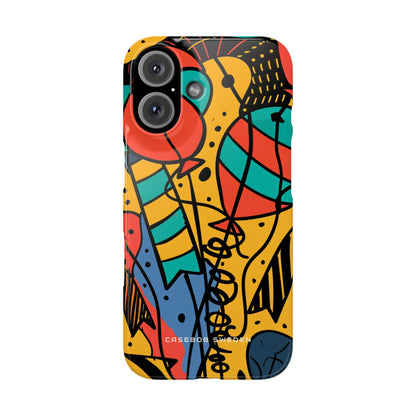 Playful Lines in Motion iPhone 16 - Slim Phone Case