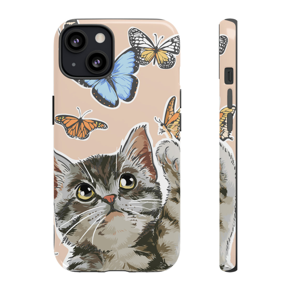 Cute Cat Butterflies - Protective Phone Case