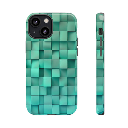 Teal Tranquility: Square Gradient - Protective Phone Case