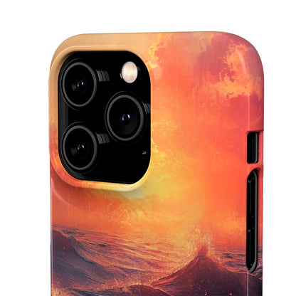 Ocean Sunset Waves - Slim iPhone 14 Phone Case