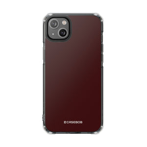 Oxblood Red | Phone Case for iPhone (Clear Impact Case - Magnetic)