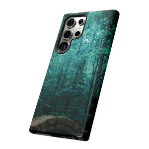 Mystical Forest with Stone Bridge - Protective Phone Case