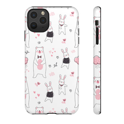 Bears Dance Playfully - iPhone Case