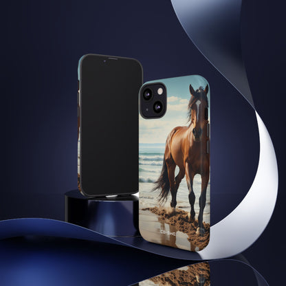 Horse Gallops Shoreline - iPhone Case