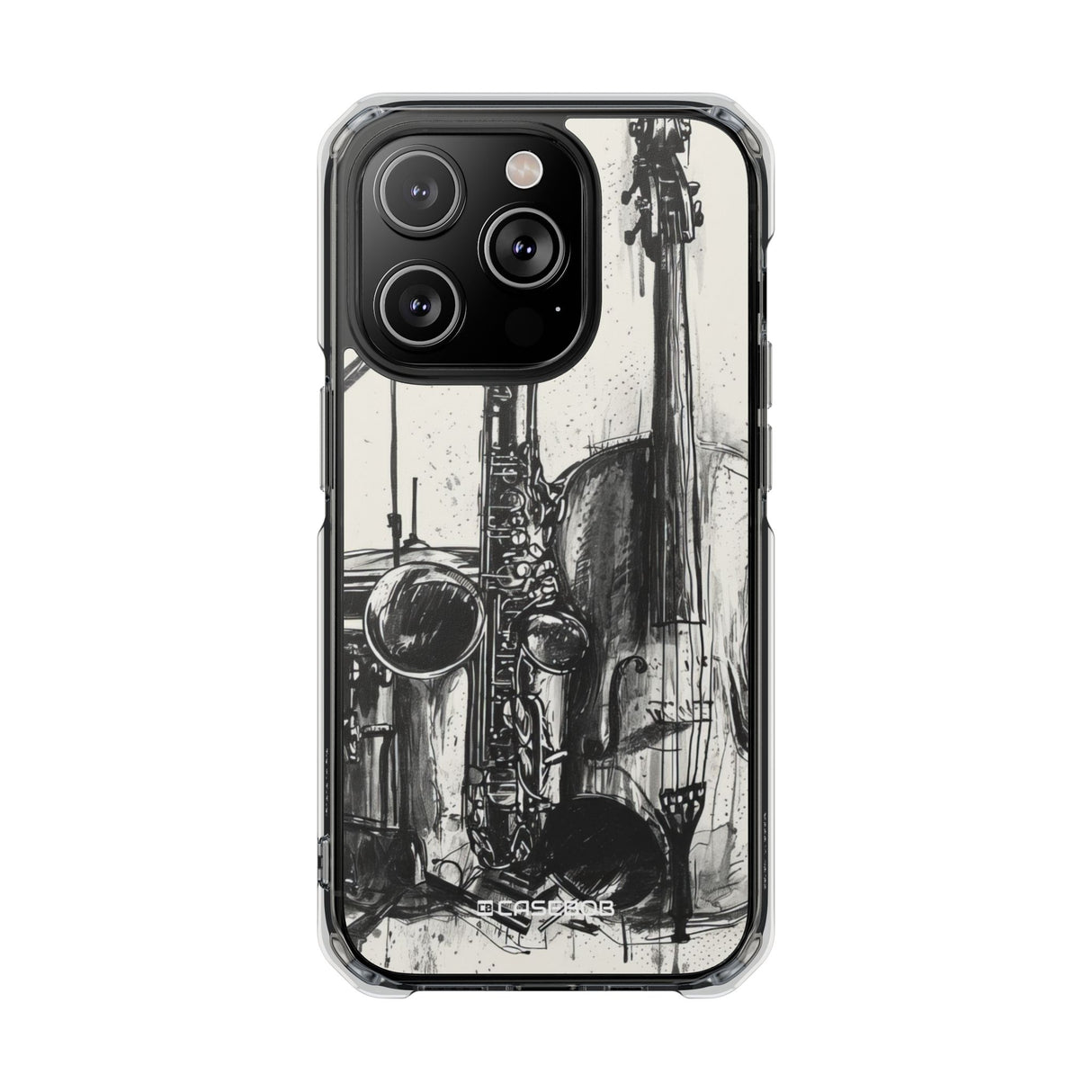 Jazz Ink Expressions - Phone Case for iPhone (Clear Impact - Magnetic)