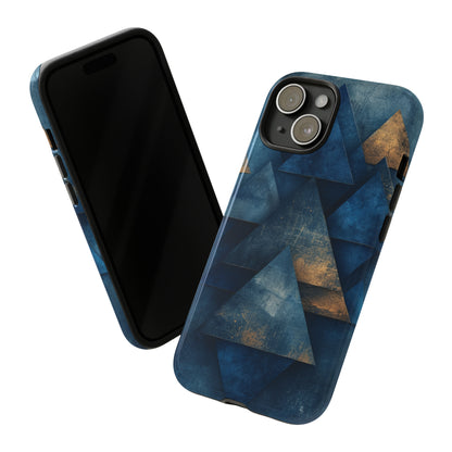 Blue Geometric Harmony - Protective Phone Case