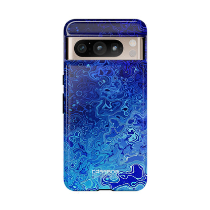 Swirling Blue Currents Google Pixel 8 - Tough