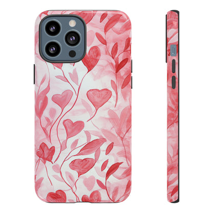 Cupid's Intertwined Hearts - Protective Phone Case