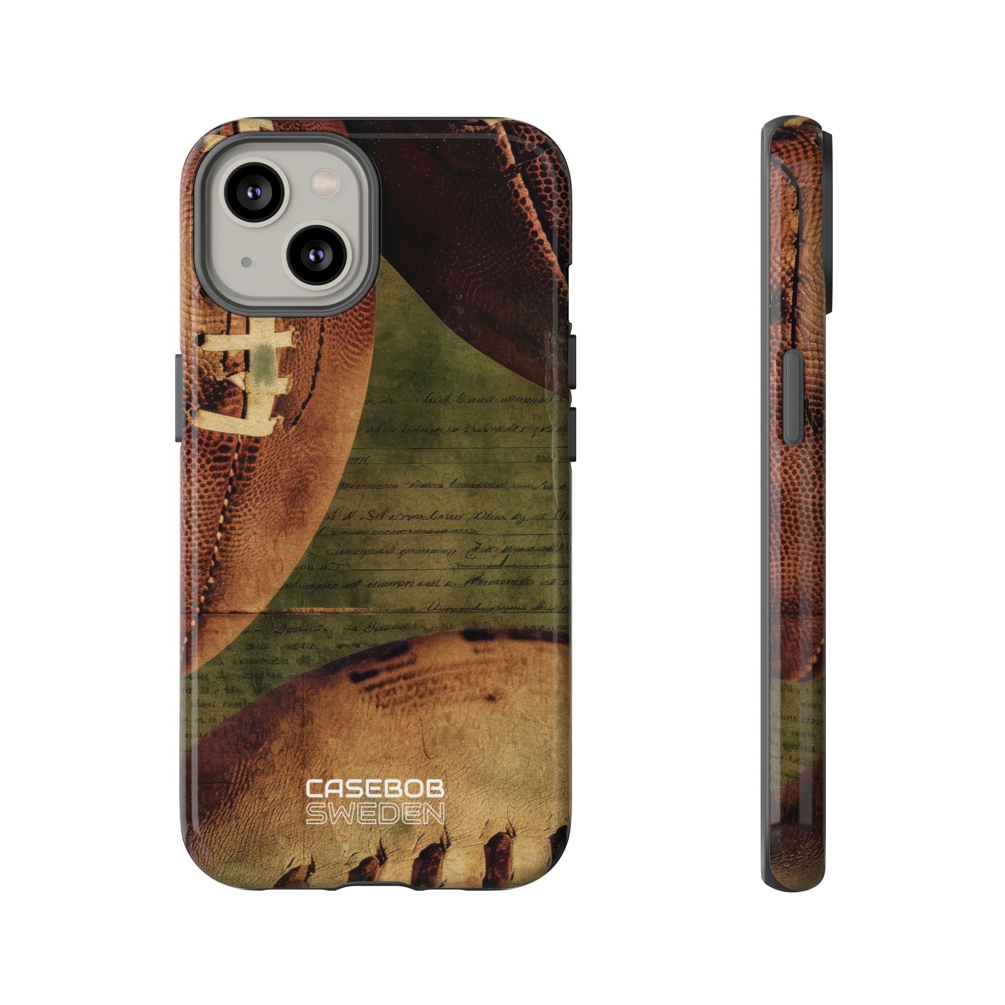Vintage fodboldteksturer iPhone 14 - Tough