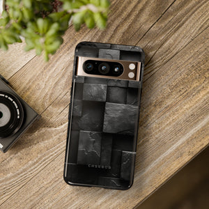 Black Geometric Elegance - Protective Phone Case