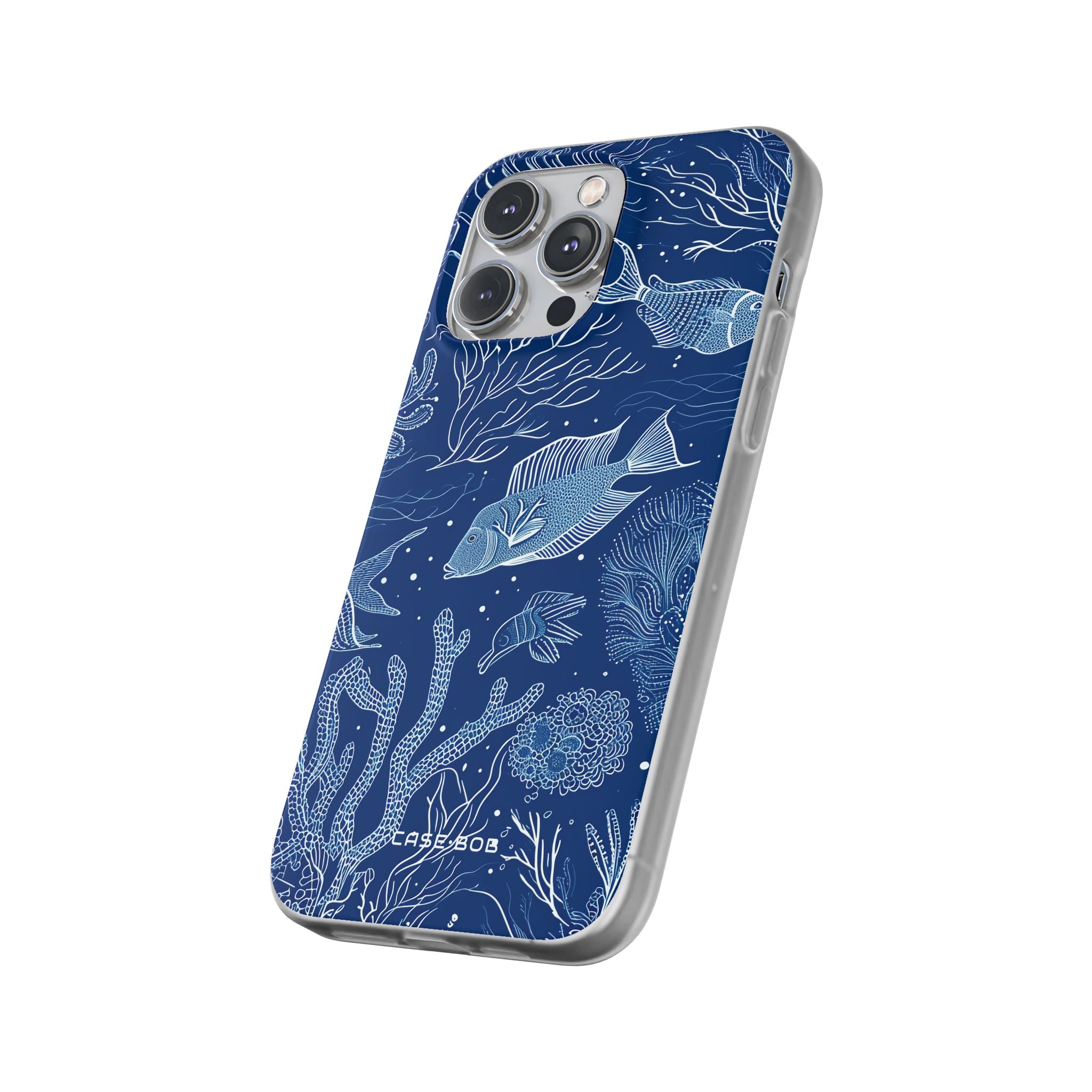 Navy Scale Reef iPhone 14 Pro Max Case - Soft