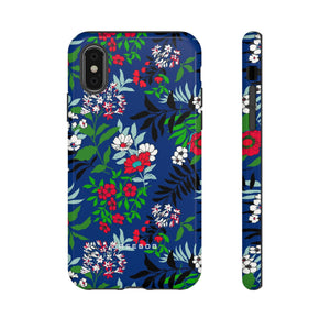 Blue Art Flowerfield - Protective Phone Case