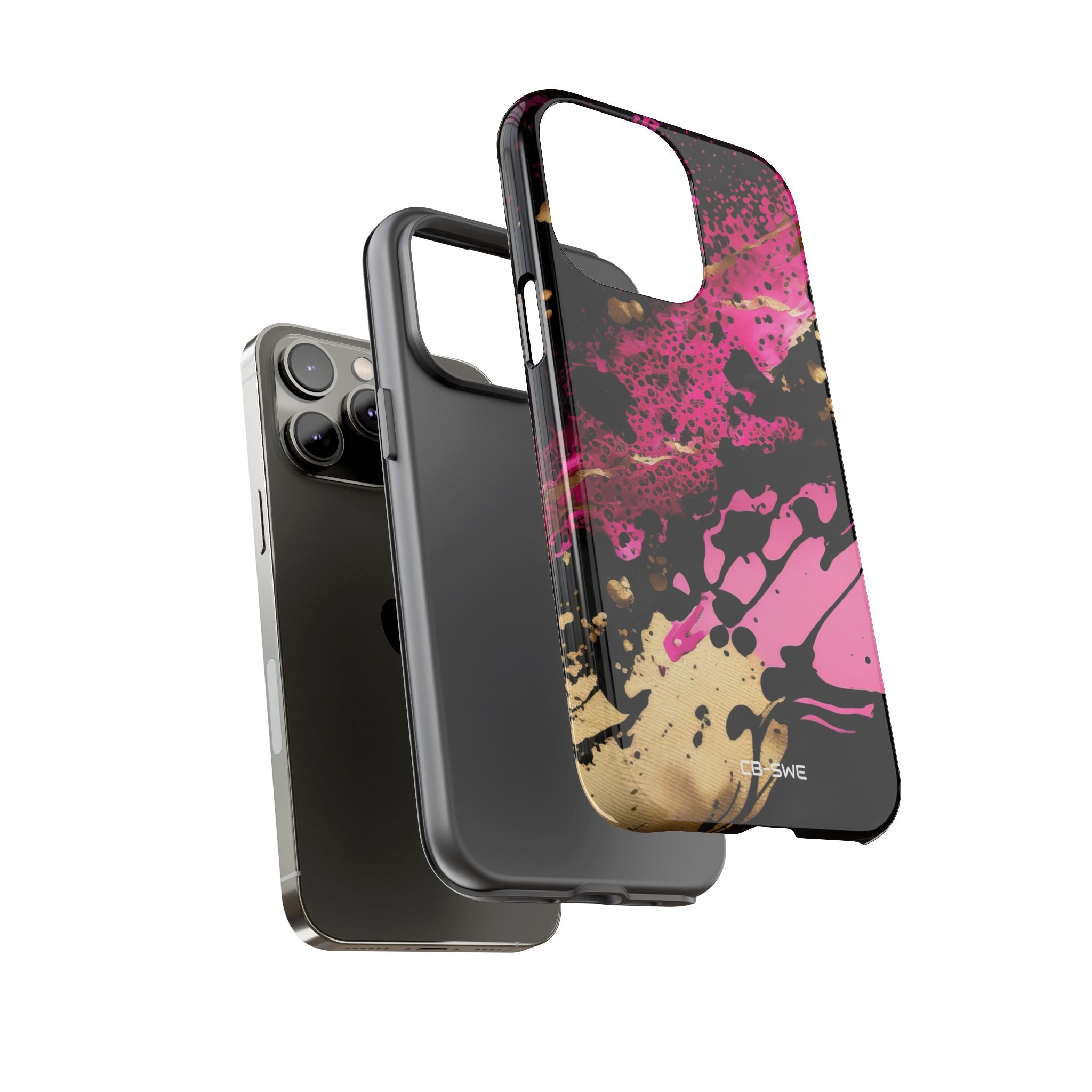 Dynamic Splatter Elegance - iPhone Case