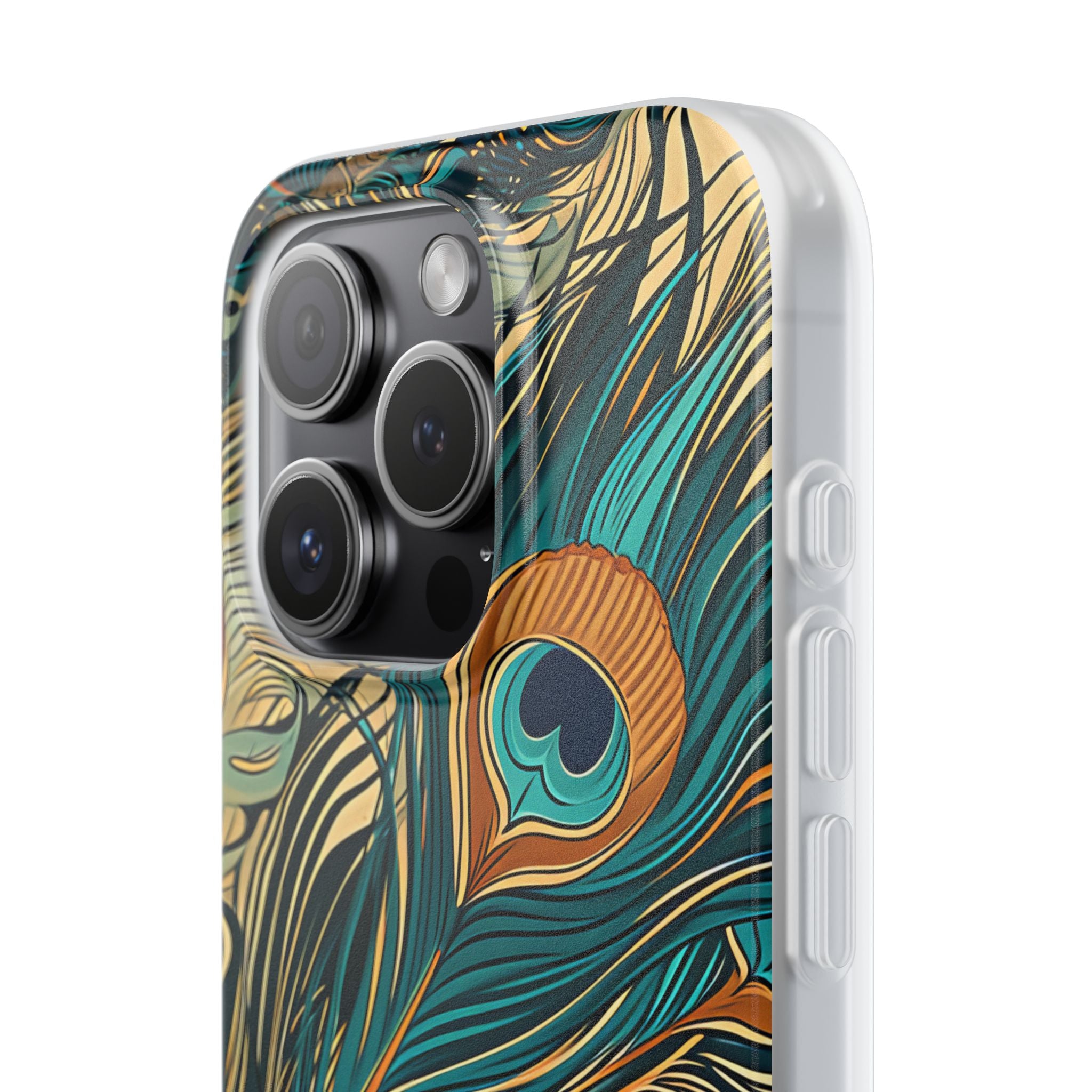 Art Nouveau Peacock Elegance iPhone 15 - Flexi Phone Case