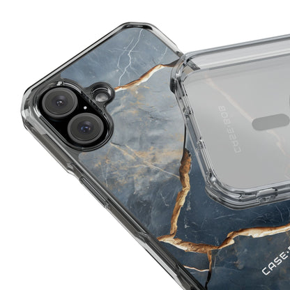 Jagged Vein Navy iPhone 15 Case - Impact