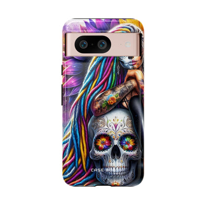 Sunflower Skull Glow Google Pixel 8 Case - Tough