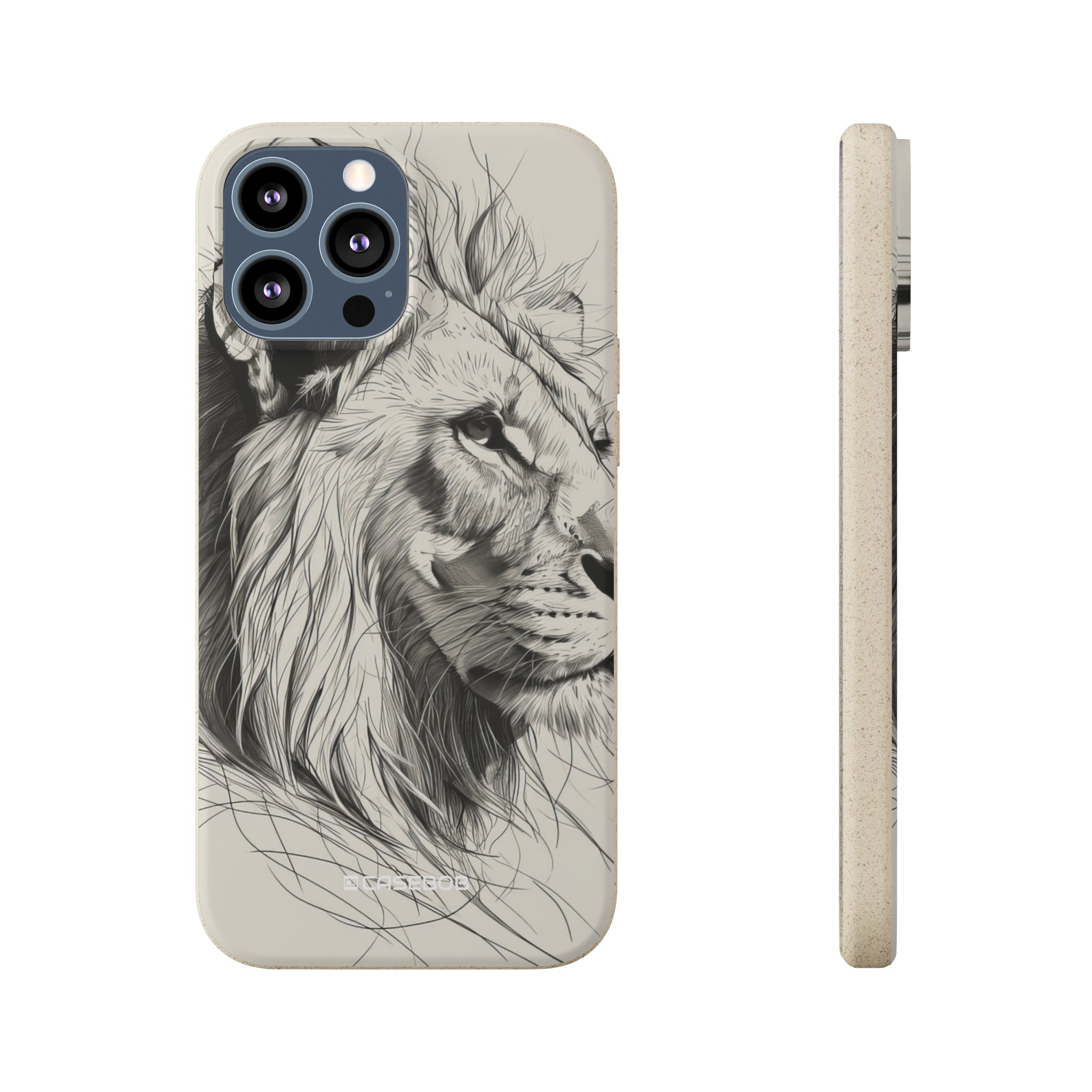 Majestic Linework Lion | Biodegradable Phone Case