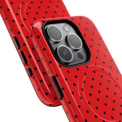 Crimson Dot Matrix iPhone 15 Pro Case - Tough+