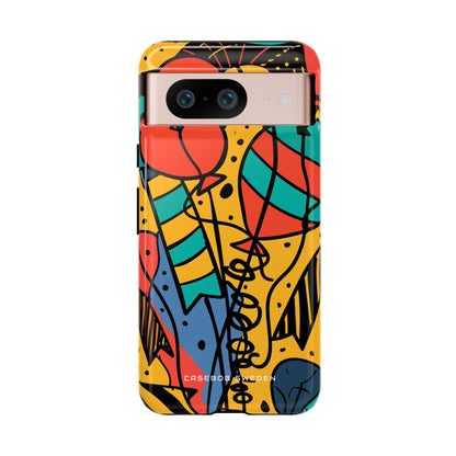 Playful Lines in Motion Google Pixel 8 - Tough Phone Case