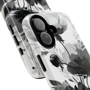 Elegant Monochrome Botanical Elegance - for iPhone 16