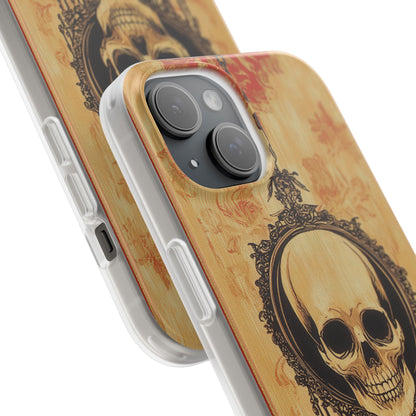 Gothic Skull Elegance iPhone 15 - Flexi Phone Case