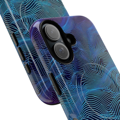 Neon Waves Flow iPhone 16 - Tough+