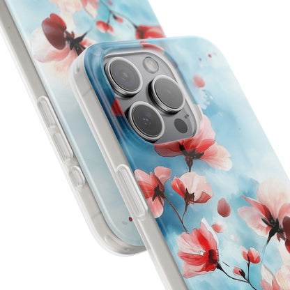 Pink Blossom Drift iPhone 15 Pro Max Case - Soft