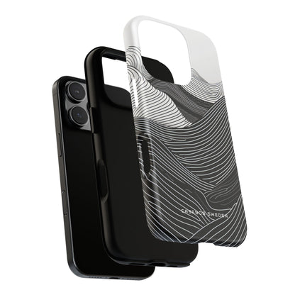 Undulating Horizon Waves iPhone 16 - Tough Phone Case