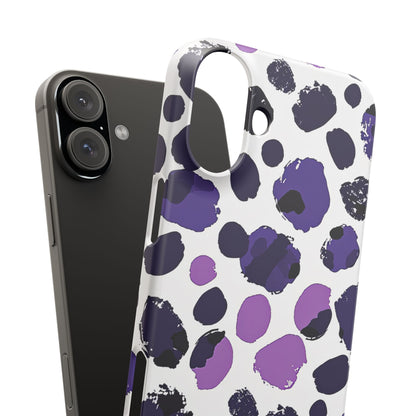 Purple Inkblots iPhone 16 - Slim Phone Case