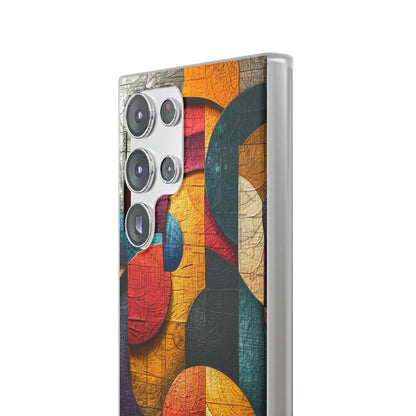 Vibrant Geometric Art - Flexi Samsung S23 Phone Case