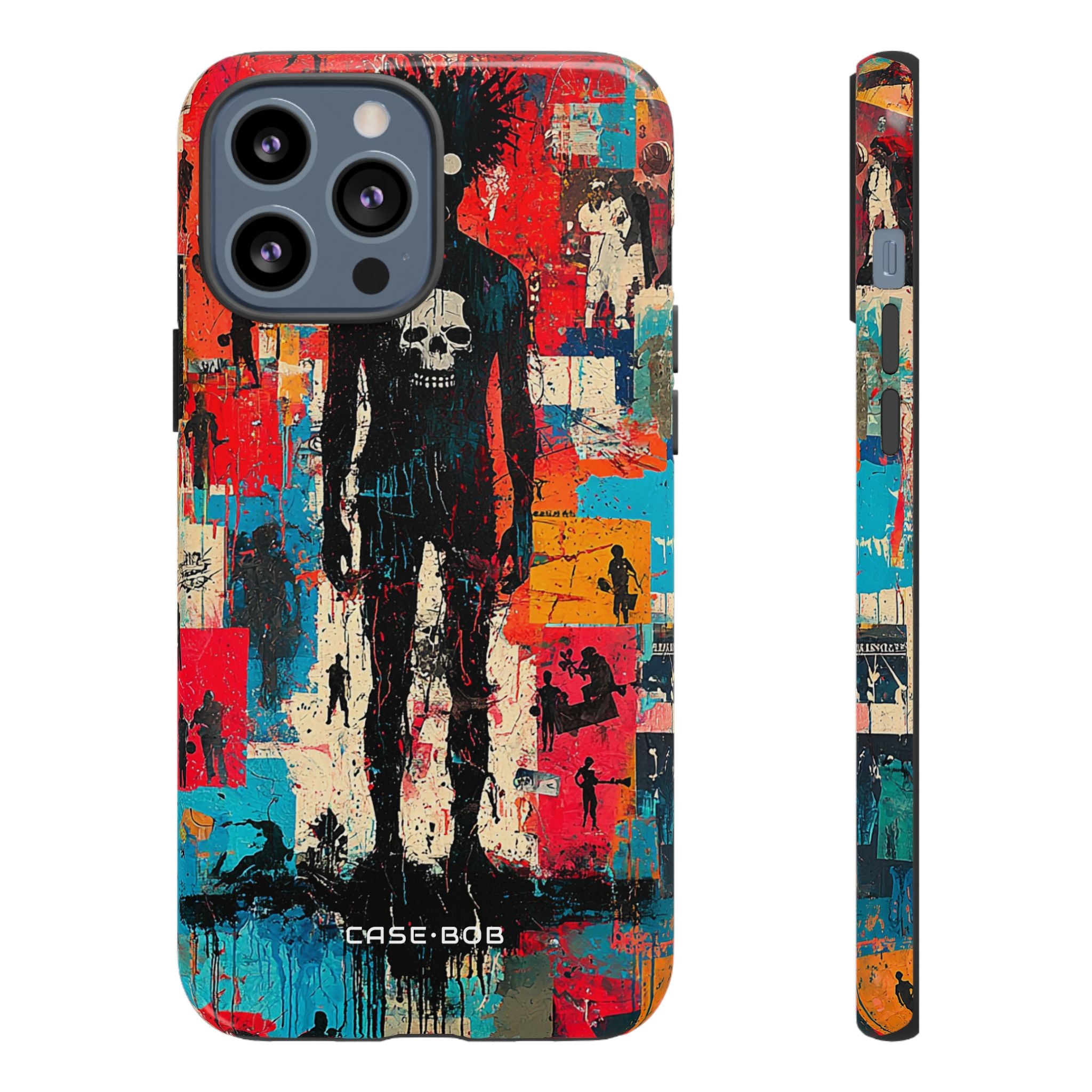 Spiky Skull Silhouette iPhone 13 Pro Max Case - Tough