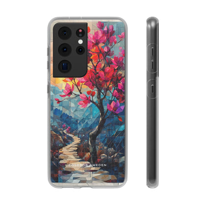 Vibrant Geometric Tree Landscape Samsung S21 - Flexi Phone Case